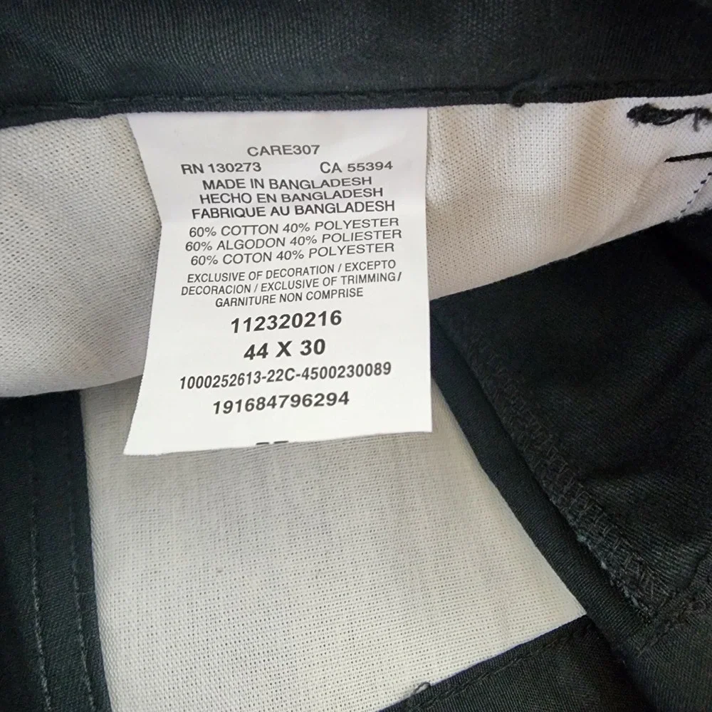 Men's Wrangler 44 X 30 Workwear Relaxed Fit Work‎ Pants Black Tool Pockets